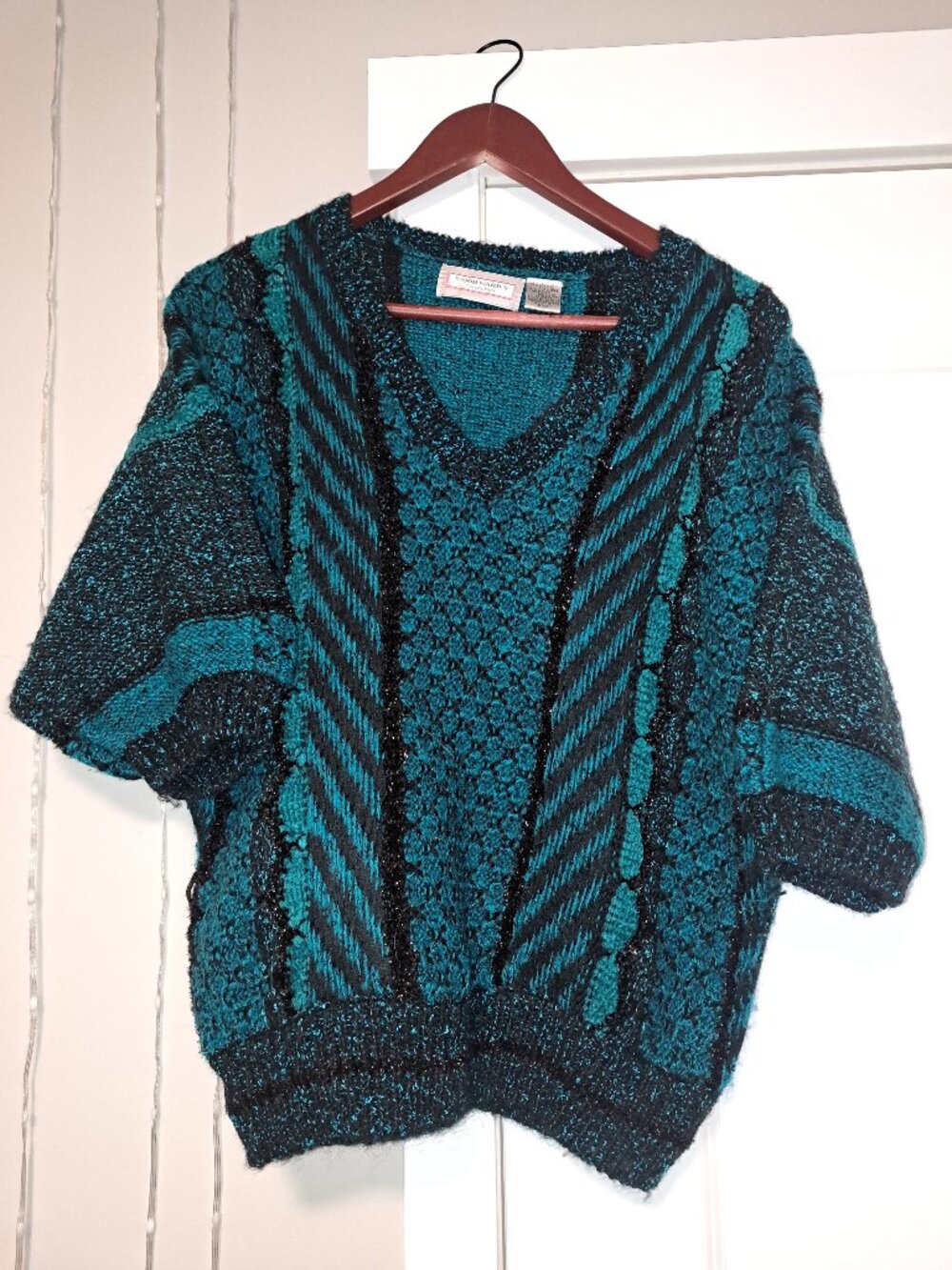 90s Teal Woodwards Sweater